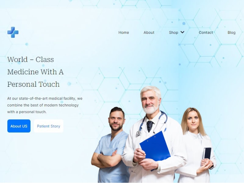 WordPress Menu for a Medical Website